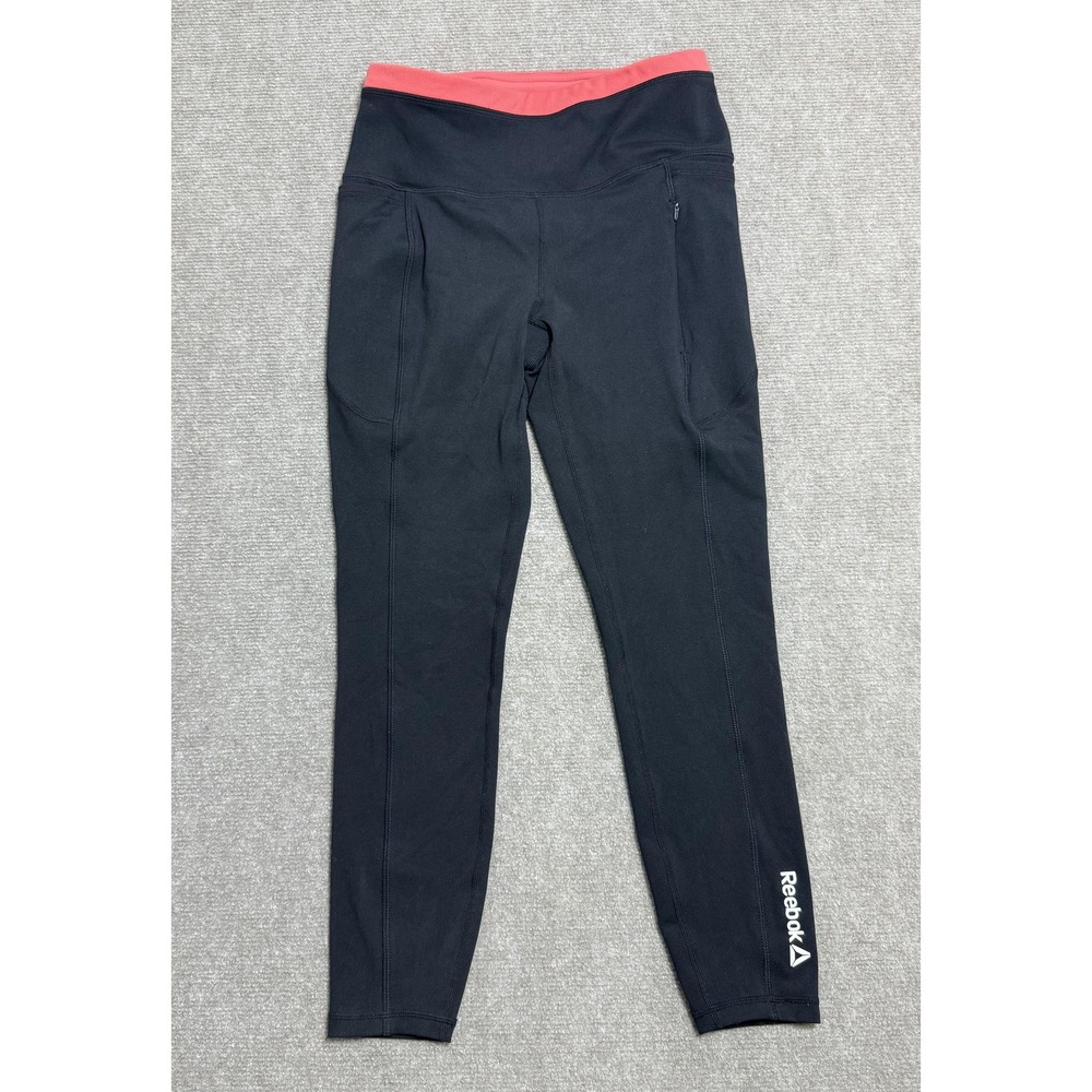Reebok Pants Womens Small High‎ Rise Leggings Yoga Athletic Gym Pockets